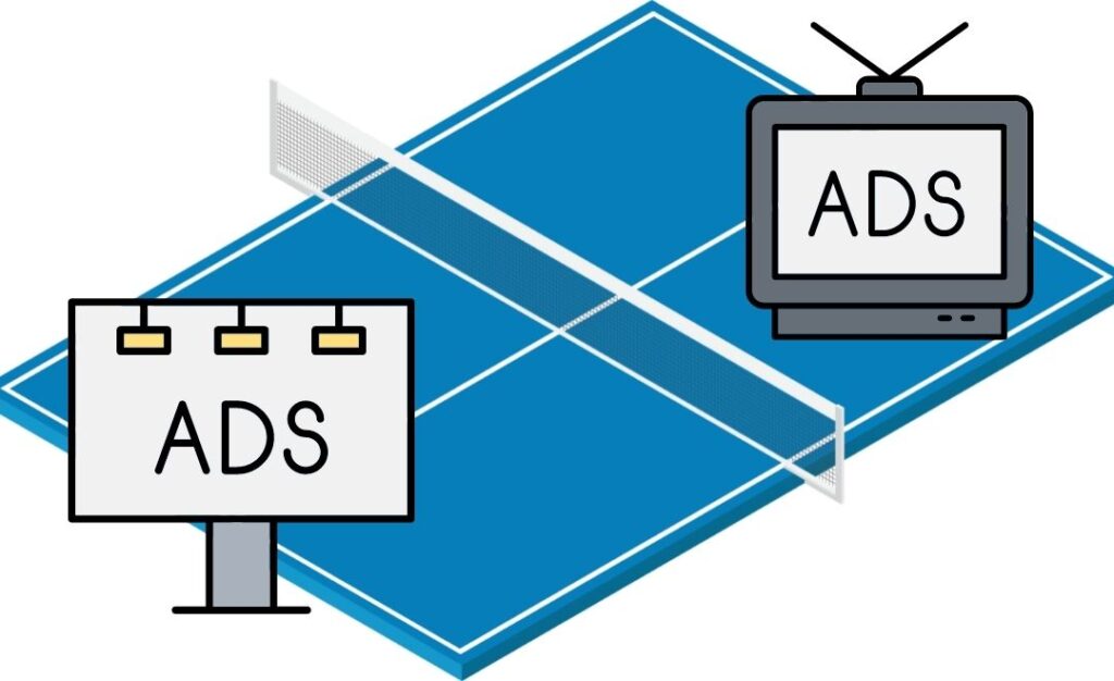 match pub TV vs Dooh