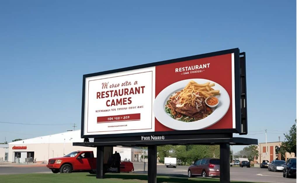 publicités OOH pour les restaurants